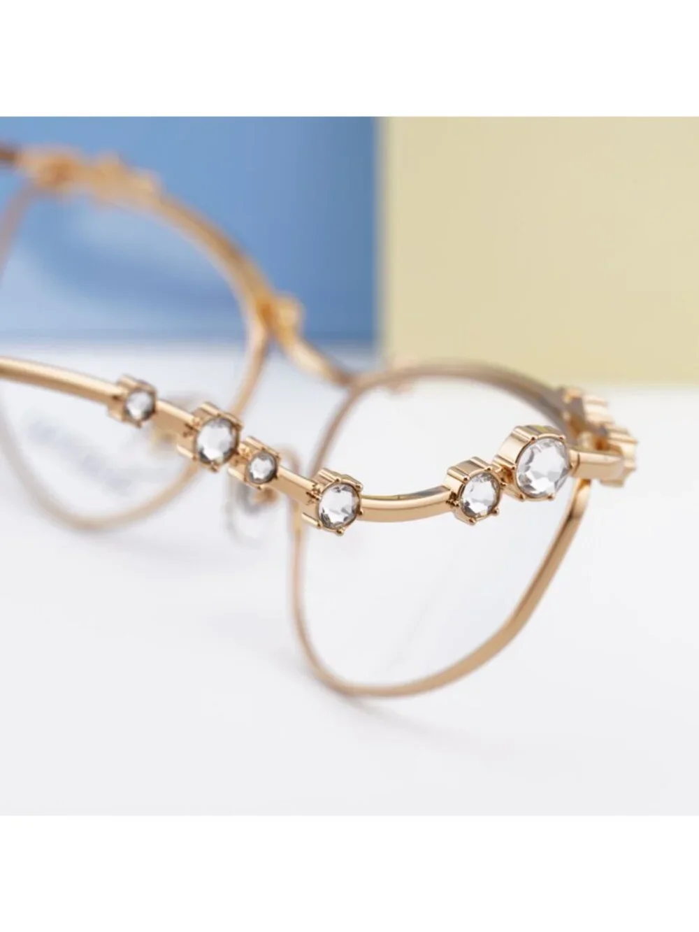 Swarovski SK1015 4004 Irregular Eyeglasses 55mm - Gold with Stones